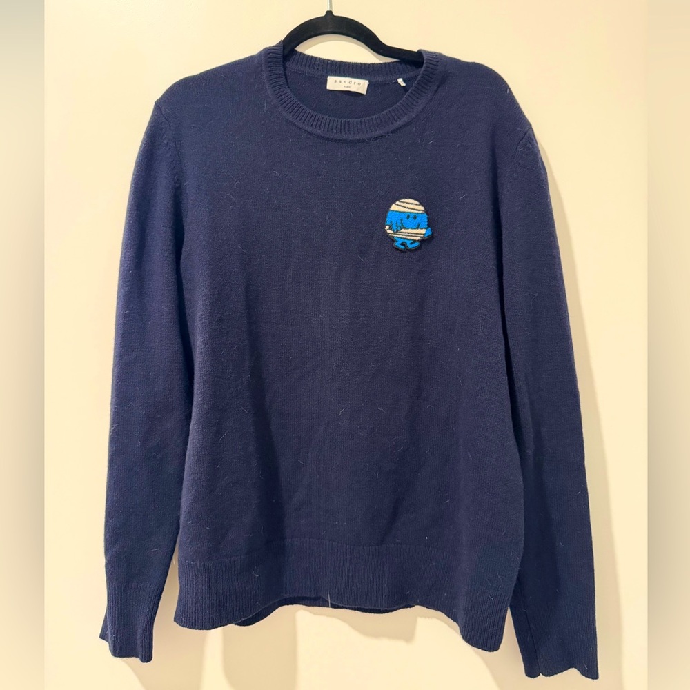 Navy blue Sandro wool sweater (size M)